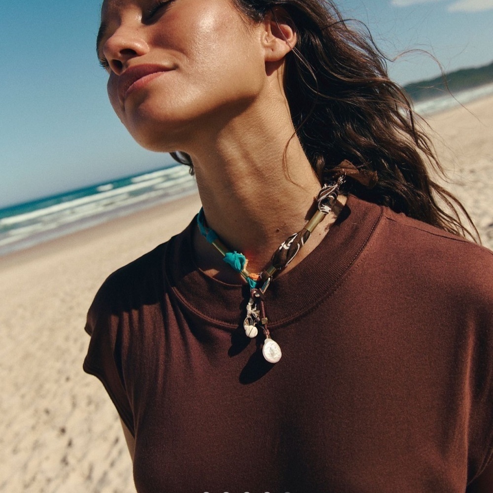 NWT Free People Alpha Choker in Turquoise